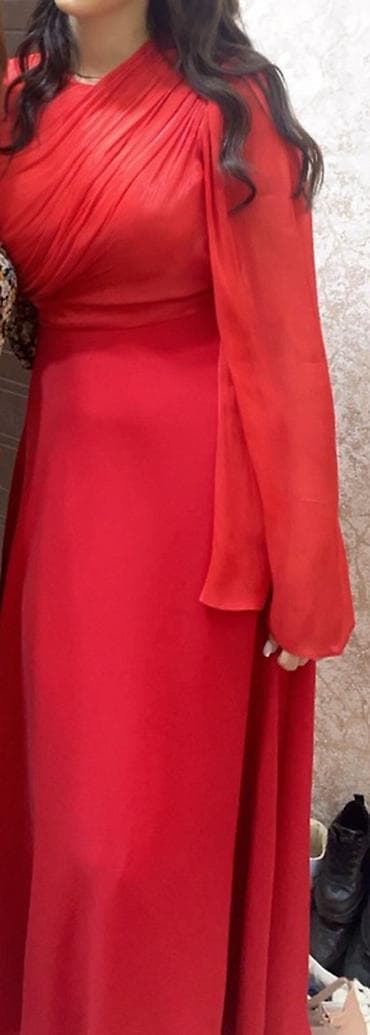 toy dekoru: Qırmızı ziyafət/libas - Model: Uzun axıcı ətəkli, maksi uzunluqda - — 3