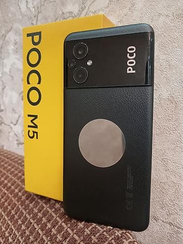 телефон fly era 5: Poco M5, 128 ГБ, цвет - Черный, Отпечаток пальца — 1