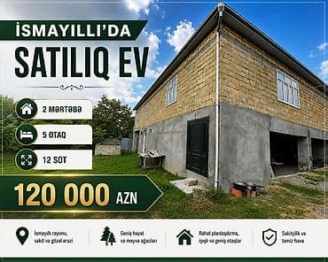 lökbatan ev satışı: Başlıq: İsmayıllıda satılıq ev — 120 000 AZN İsmayıllı rayonunda — 1