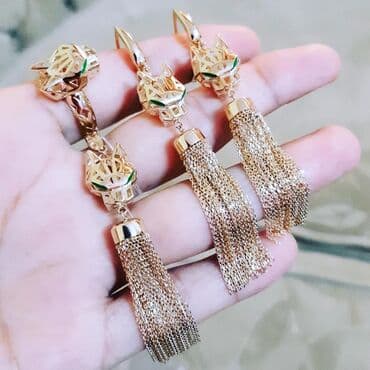 qas sirqalar: Dəstə daxildir: Üzük, Sırğa, Kulon, Bvlgari, Sarı qızıl, 585 Əyar, 1806 g — 1