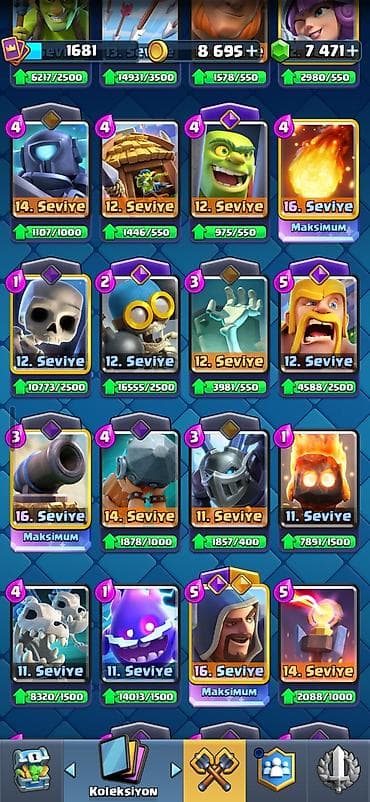 video reqstrator: Clash Royale hesabı – güclü və tam kart kolleksiyası ilə - Kral — 4