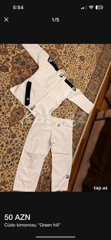 купить футбольную форму в баку: Cüdo kimanosu satılır Marka-Green Hill Əla vəziyyətdədir kəməri — 5