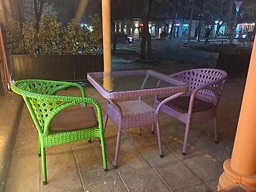 балконная мебель: Балконный стол, Нераскладной, Стекло, Квадратный стол — 3