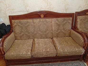 Klassik üslubda yemək otağı dəsti - Masa: Təbii ağac karkaslı, iti — 5