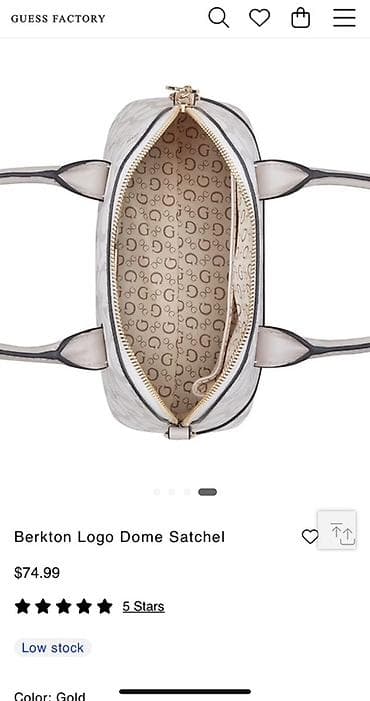 orginal canta: GUESS ÇANTA Berkton Logo Dome Satchel Yeni kimi. 1 dəfə istifadə — 3