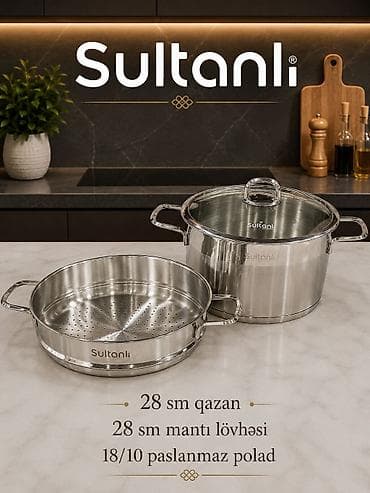 Qazan, rəng - Gümüşü, Paslanmayan polad, Türkiyə lalafo.az -da Qazan, rəng - Gümüşü, Paslanmayan polad, Türkiyə