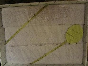 8 mart hediyye: Белое постельное бельё с кружевом, на двуспальную кровать (отличный — 3