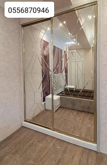 metbex skaf: Yeni, 5 qapı, Güzgülü, Ağ, Digər material, Açılan, Düz dolab — 2