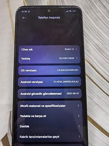 iphone 14 pro max: Redmi Note 12, 128 GB, rəng - Qara — 4