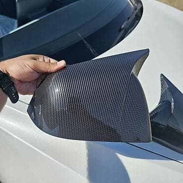 13 disk teker: Tesla Model Y yarasa güzgü qapağı(parlaq karbon)2 ədəd güzgü örtüyü — 2
