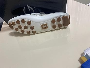 Fendi kişi mokasinləri – ağ rəng - Model: sürücülük tərzli mokasin -