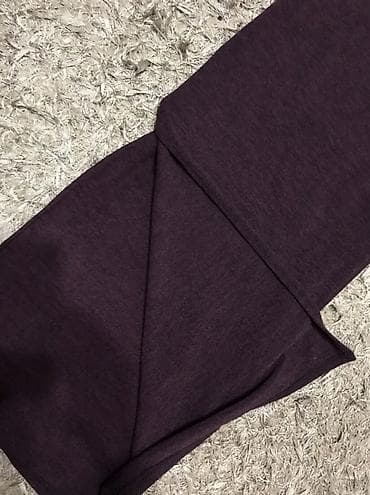 hicab sekilleri: Off-shoulder trikotaj maxi don - Rəng: tünd bənövşəyi — 3