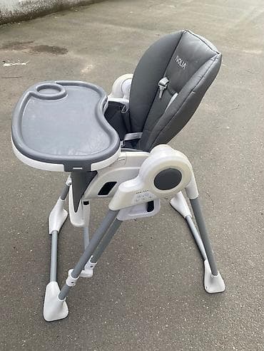 Uşaq yemək stulu – IVOLIA, boz-ağ rəngli, çoxfunksiyalı model — 7