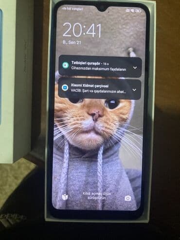 işlemiş telefon: Redmi 10C, 64 GB, rəng - Göy, Barmaq izi — 2
