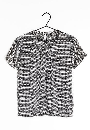 şort: Pepe Jeans qadın bluzası - Rəng/naxış: qara üzərində krem-ağ — 1