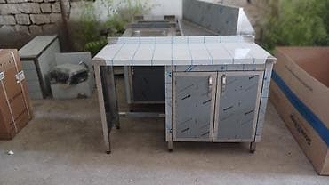 Restoran, kafe avadanlığı: Paslanmayan poladdan istehsal olunan peşəkar iş masaları - Material — 9