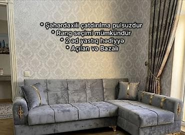 divan: Künc divan, Yeni, Açılan, Bazalı, Parça, Şəhərdaxili pulsuz çatdırılma — 1
