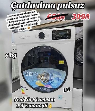 Elektronika: LANOVA paltaryuyan maşın - Yükləmə tutumu: 6 kq - İnverter (remensiz) — 1