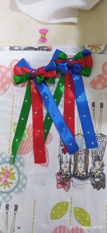 sac rəngi: Tədbir və bayramlar üçün əl işi bəzək lentləri – üçrəngli (mavi — 2