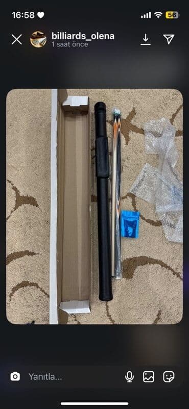 qarmon qutusu: Bilyard çubuğu – 2 hissəli, vintli birləşmə - Dizayn: Qara gövdə — 4