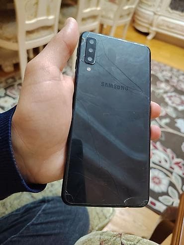samsung a7 2016 ekran: Samsung Galaxy A7 2018, 64 GB, rəng - Qara, İki sim kartlı — 7