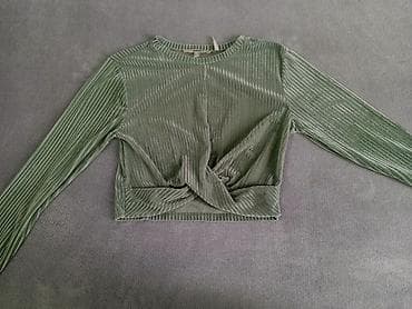 KOTON qadın bluzu - Model: uzunqol, qısa kəsim (crop) top - Parça