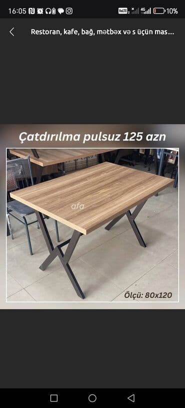 açılan stollar: Qonaq masası, Yeni, Açılan, Taxta, Dördbucaq masa — 1