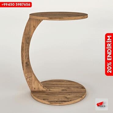 əncir cemi: Jurnal masası, Yeni, Açılmayan, Laminat, Yumru masa — 6