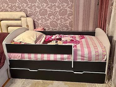 usag kravatı: Uşaq/Yeniyetmə çarpayısı – çekmecəli, qoruyucu bortlu - Model: tək — 2