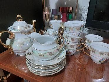 Çay dəsti, rəng - Ağ, Farfor, Madonna