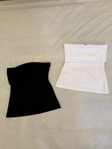 qara pencek: Qadın üst geyimləri dəsti - 2 ədəd strapless boru top: biri qara — 1
