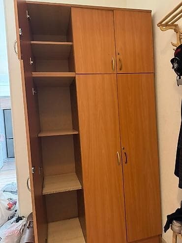 refler: 4 qapılı, Qəhvəyi, Taxta, Açılan, Düz dolab — 1