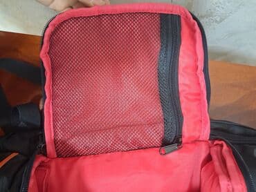 mekteb çanta: Foto aparat üçün çoxfunksiyalı bel çantası - Rəng: qara, iç hissə — 7