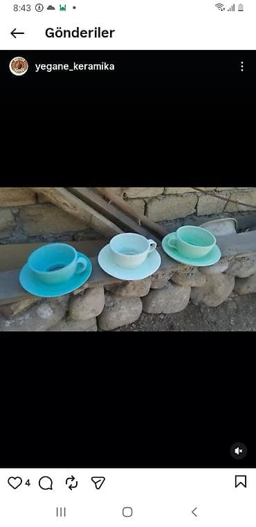 versace servis: Çay dəsti, rəng - Ağ, Keramika — 1