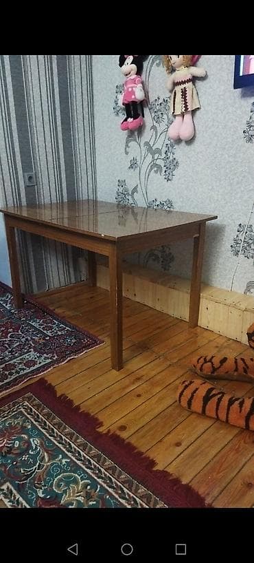 Qonaq masası, İşlənmiş, Açılan, Taxta, Dördbucaq masa