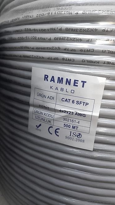 4 kabel: RAMNET KABLO – CAT 6 SFTP şəbəkə kabeli - Model: CAT 6 SFTP (Shielded — 2