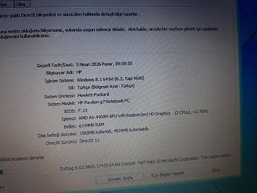 sistem buloku: Tecili satilirrr HP Pavilion G7 seriyası noutbuk Xüsusiyyətlər: - — 8