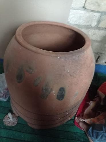 ev gullerinin sekilleri ve adlari: Böyük ölçülü saxsı küp - Material: təbii gil/saxsı - Rəng: klassik — 2