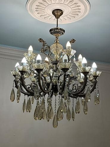 lustr: Çılçıraq, 10 və daha çox lampa, Xrustal — 1