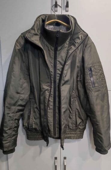 демисезонные кожаные мужские куртки: Мужская куртка, Бомбер, Осенняя, Zara, L — 2