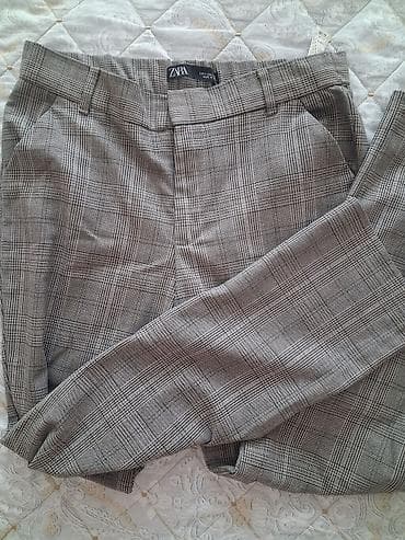 Личные вещи: Классические Мужские брюки, Zara, S, цвет - Серый — 1