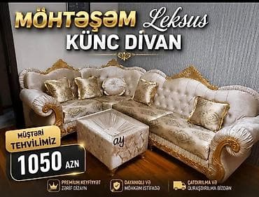 Möhtəşəm Leksus Künc Divan - Zərif, klassik üslubda premium