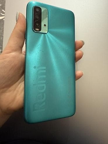 redmi ucuz telefon: Redmi 9T, 128 GB, rəng - Yaşıl, Barmaq izi — 6