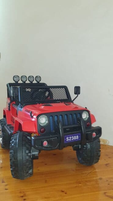 детская машинка: Машина детская. Джип. Красного цвета. Без пульта — 1