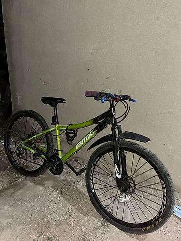 BMX GTR dağ velosipedi - Rəng: yaşıl-qara - Çərçivə: amortizatorlu