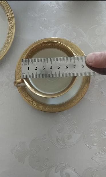 ağ yolka: Çay dəsti, rəng - Ağ, Farfor, 6 nəfərlik — 3