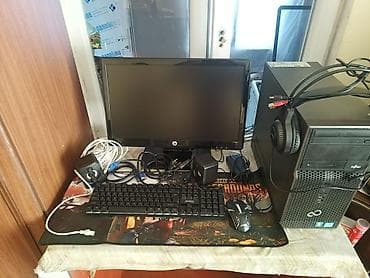 mini vitrin soyuducu: Masaüstü kompüter dəsti satılır. Dəstə Fujitsu sistem bloku, HP — 2