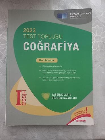 Məhsul: “Coğrafiya – 2023 Test Toplusu (I hissə)”, Dövlət İmtahan lalafo.az -da Məhsul: “Coğrafiya – 2023 Test Toplusu (I hissə)”, Dövlət İmtahan