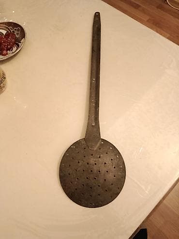 Mis qədimi süzgəc qaşıq (skimmer) - Material: bərk metal - Forması — 1