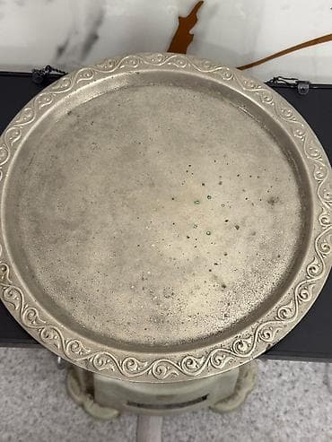 Dəmir ərintisindən dekorativ sini/tray - Material: metal ərintisi
